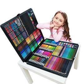 Set de Arte Profesional 288 Piezas, Kit de Dibujo Colores Profesionales, Colores de Dibujo de Boceto y Dibujo de Arte kit, Colorear, Ideal Regalo para Niños y Niñas, Adultos, Principiantes y Artistas
