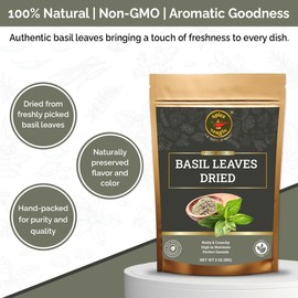 Spice Magic Dried Basil Leaves – 3 oz (85 g) | Aromatic All-Natural Herb | Perfect for Pasta, Pizza, Soups & Sauces | 100% Natural, Vegan, Non-GMO