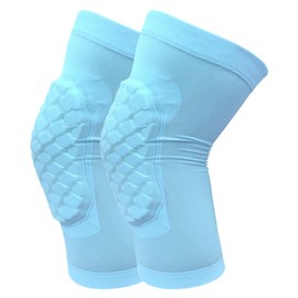 Basketball Knee Pads for Kids Volleyball Knee Pads, Honeycomb Basketball Sleeves Baseball Sleeves Youth Boys & Girls, Knee Savers for Catchers Youth Wrestling Soccer Football Volleyball Roller Skating