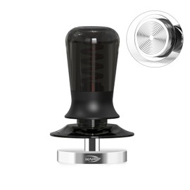 IKAPE 58.3MM Semi-Transparent Espresso Coffee Tamper, Premium Barista Coffee Tamper with Calibrated Spring Loaded, 100% Flat Stainless Steel Base Tamper for Espresso Machine(New Upgrade)