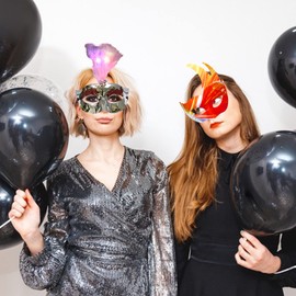 CSPRING CSPRING 12PCS Cute Paper Face Paintable White Plain DIY Mask for Mardi Gras Cosplay Masquerade Dance Party