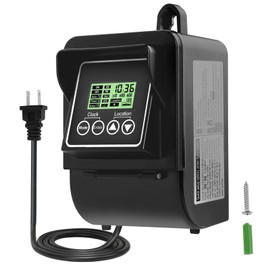 Solaroxy 120W Outdoor Low Voltage Landscape with Timer, Lighting Transformer with Photocell Sensor, 120V AC to 12V/15V AC, Weatherproof Light Transformer for LED Lighting Spotlight Pathway