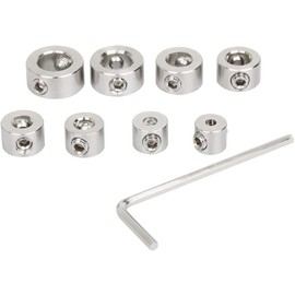 Depth Stop for Drill, XiXiRan 8-Piece Positioner Ring Positioner Depth Limiter, Drill Depth Stop, Depth Stop with Hex Key for Drill Woodworking 3-10 mm