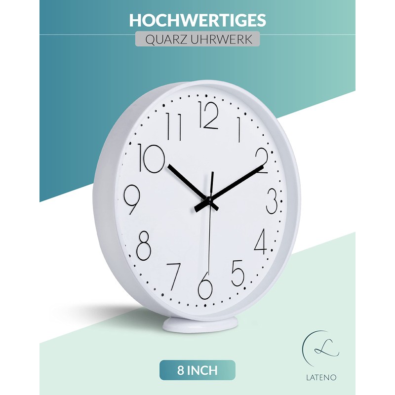 LATENO - Wall clock to stand up or hang up