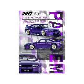 DCD Nissan Skyline GT-R (R33) RHD (Right Hand Drive) "Pandem - Rocket Bunny" Purple Metallic 1/64 Diecast Model Car by Inno Mode