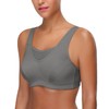 Wingslove Women's Sports Bra without Underwire, Non-Padded, High Impact Bustier,