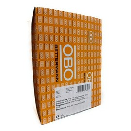 100 x OBO Bettermann M16 Quick Clamps | Clamp | Pipe Clamp | Stackable | Jet Black | 16 mm | Pack of 100