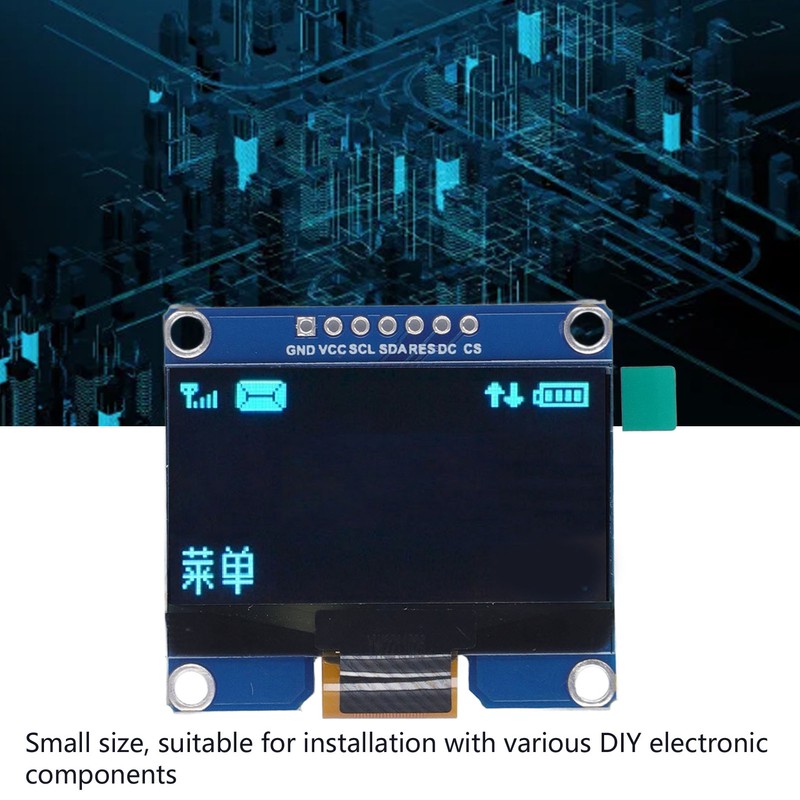 7Pin 1.54in IPS Display Module SPD0301 Drive IC 128X64 SPI