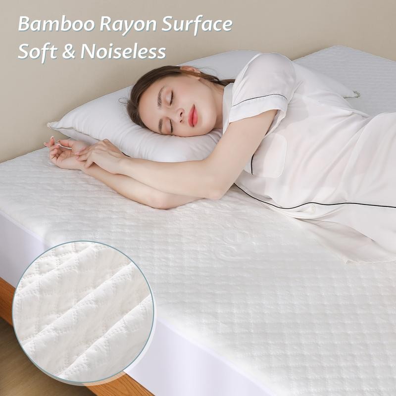 Reaks Bed Waterproof Rayon from Bamboo, Cooling Breathable Mattress Protector