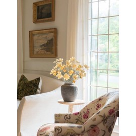 Fqueelvys 6PCS Cosmos Silk Flowers 24'' Wild Flowers Artificial Fake Flowers Arrangement for Wedding Party Kitchens Home Decoration(Champagne)