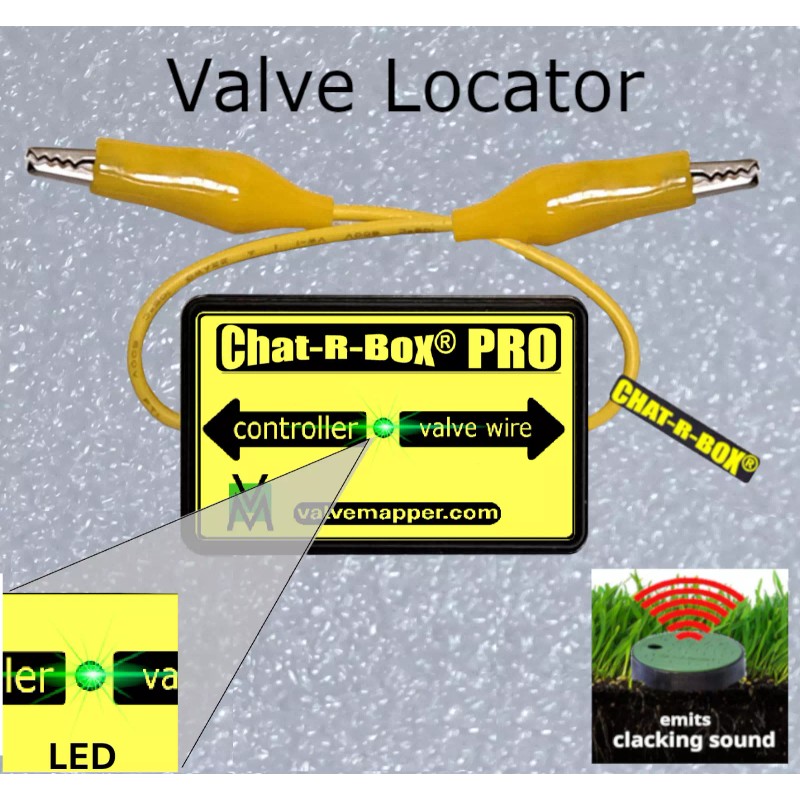ValveMapper Lawn Valve Locator Chat-R-Box® PRO w/LED, Valve Finder, find