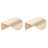 2 x Door Handles 60x44mm Leaf Shape Kitchen Cabinet Drawer