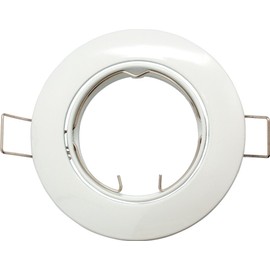 LED - and Halogen - Included Mounting Frame Round Swivel White GU10 Version, Also Fits for MR16 (GU5, 3)