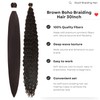 Dark Brown Boho Braiding Hair Synthetic 30 Inch Knotless 4#
