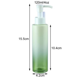 Leere Glas-Lotion-Pumpe, Seifenspender, nachfüllbar, Kosmetik, Make-up, Essenz, ätherisches Öl, Probenverpackung, Behälter, Vorratsdosen, Fläschchen, Farbverlauf, 2 Stück, 120 ml