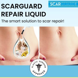 Scarguard - Invisible Brush-On Silicone Sheet with Vitamin E - Scar Removal f...