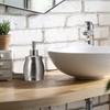 Relaxdays Soap Dispenser 390ml Stainless Steel Refillable Soap Shower Gel