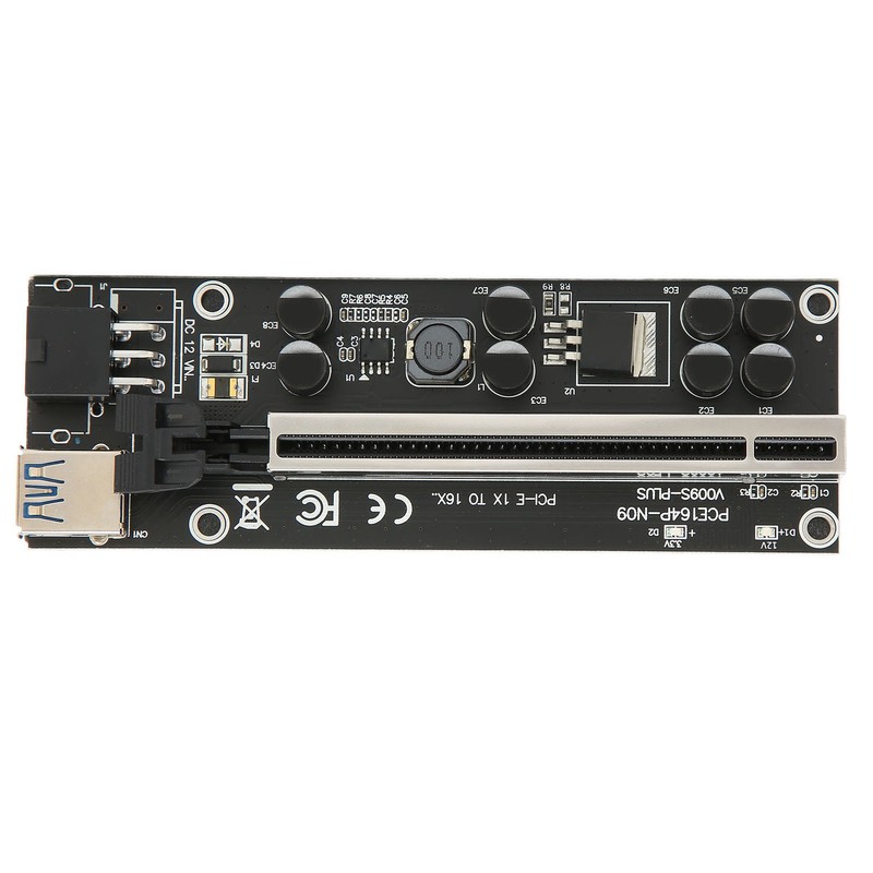 PCIE Riser Stable 8 FP Capacitors Gold Plated USB3.0 Interface