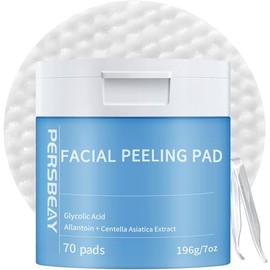 Glycolic Acid Pads, Exfoliating Toner Pads for Facial Radiance, Dual Action Gentle Face Pad for Deep Cleaning Effect |Peels & Daily Skin Renewal |Salicylic Acid & Vitamins B3 |70 Count