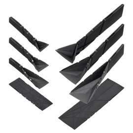 Polygons Flat 3-in-1 Measuring Spoons, Multifunction Folds Flat, 2 Spoons with 6 Different Sizes, 3-in-1 Magnetic Measurement Kitchen Gadget Cook Baking Ingredients Tool - Set of 2 (Black)