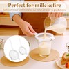 2 Pcs Kitchen Double-Ear Fine Mesh Strainers with Handle Plastic