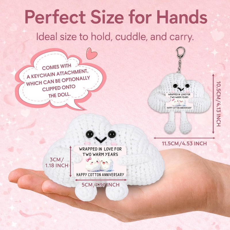 2 Year Cotton Anniversary Crochet Gifts for Him Her 2nd