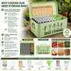 FOCHIER F Large Metal Seed Storage Organizer Box with Lid,
