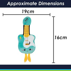 VFM e-Store - Electric Guitar Soft Toy Cute Plushie Huggable Cuddly Stuffed Toy Plush Toy Cute Stuffed Plushie, Gifts for Birthday, Valentine's Day Christmas - 16cm Blue