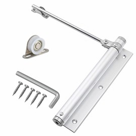 YUOIP Door Closer Light Duty Aluminum Alloy Household Mute Adjustable Automatically Adjustable Surface Mounted Auto Closing Door Fire Rated 77lb