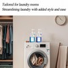 2 Pcs Glass Liquid Laundry Detergent Dispenser with Cup Holders,