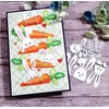 Merry Easter Bunny Carrots Metal Die Cuts,Spring Sunflower Frame Leaf