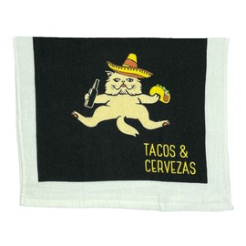 Crazy Dog T-Shirts Tacos and Cervezas Funny Meixcan Food Beer Drinking Tea Towel
