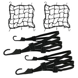 Pack of 2 Pannier Rack Tie Down Strap Luggage Straps Tie Down Strap Bicycle Pannier Rack with Luggage Net Motorcycle Luggage