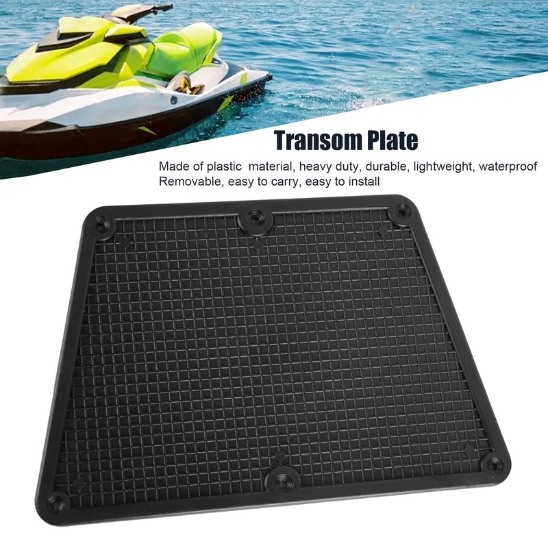 Plastic Transom Outboard Plate Pad for Fishing Boat Yacht Canoe,