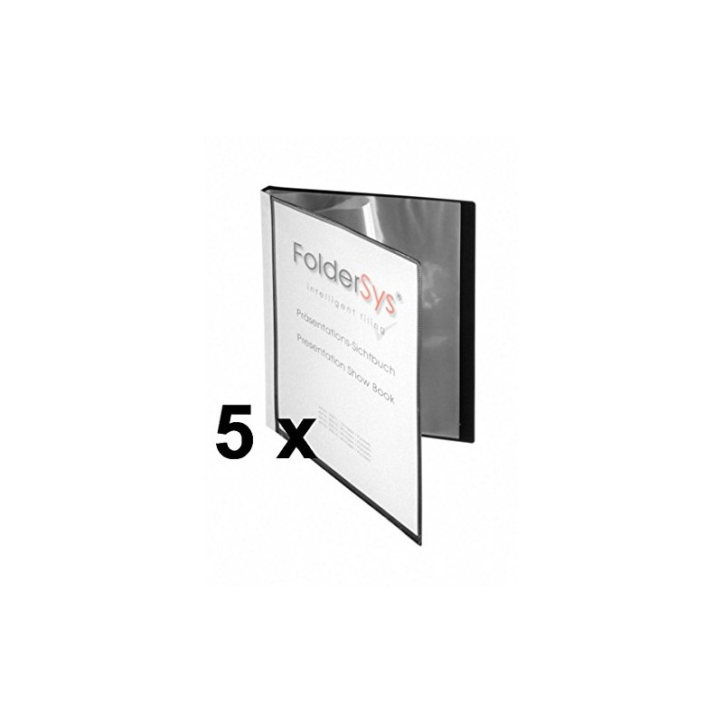 Presentation Display Book A4 20 Pockets Black Economy Pack of
