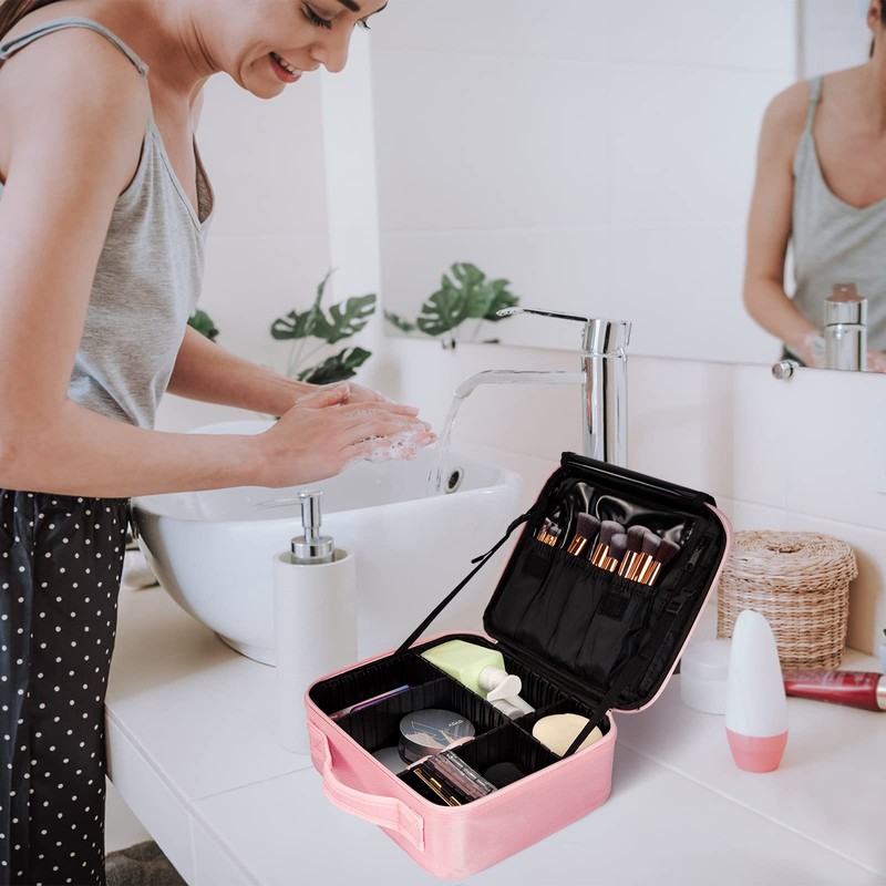 Travel Makeup Case Storage Make Up Tools Cosmetic Bags Black