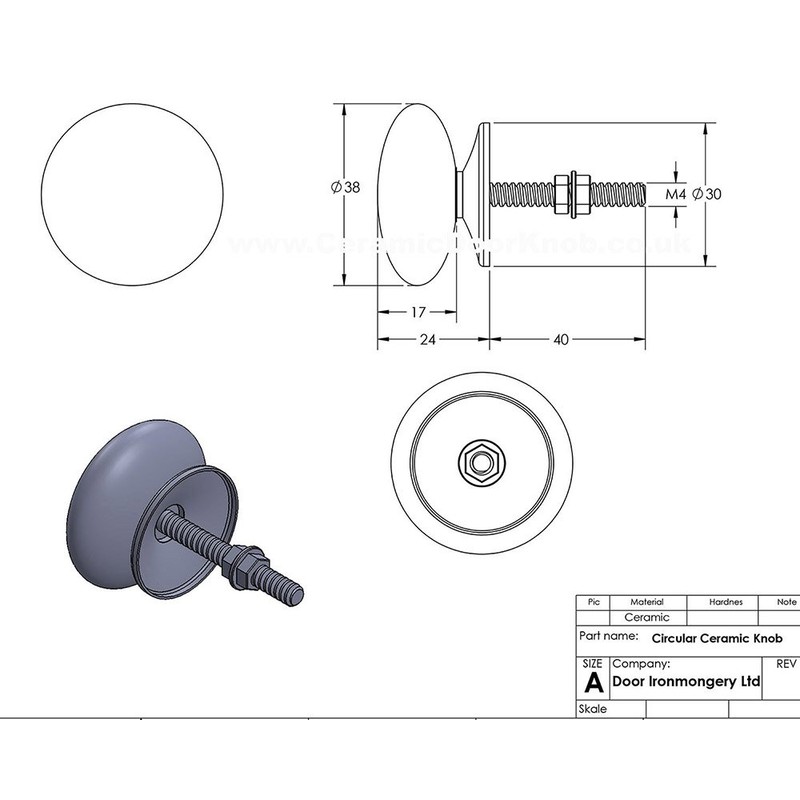 G Decor Divine Will Decorative Ceramic Door Knob, Handle