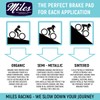 Miles Racing - Disc Brake Pads - Semi Metallic -