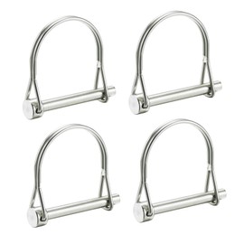 Pack of 4 Trailer Coupler Pin, Wire Lock Pin, 316 Stainless Steel Hardware Pin 1/4" (6.3 mm) Diameter, 2-3/4" (70 mm) Length, Heavy Duty Safety Coupler Pin