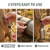 4 Pack Black Backpack Hiking Pole Holder Straps, Adjustable Elastic