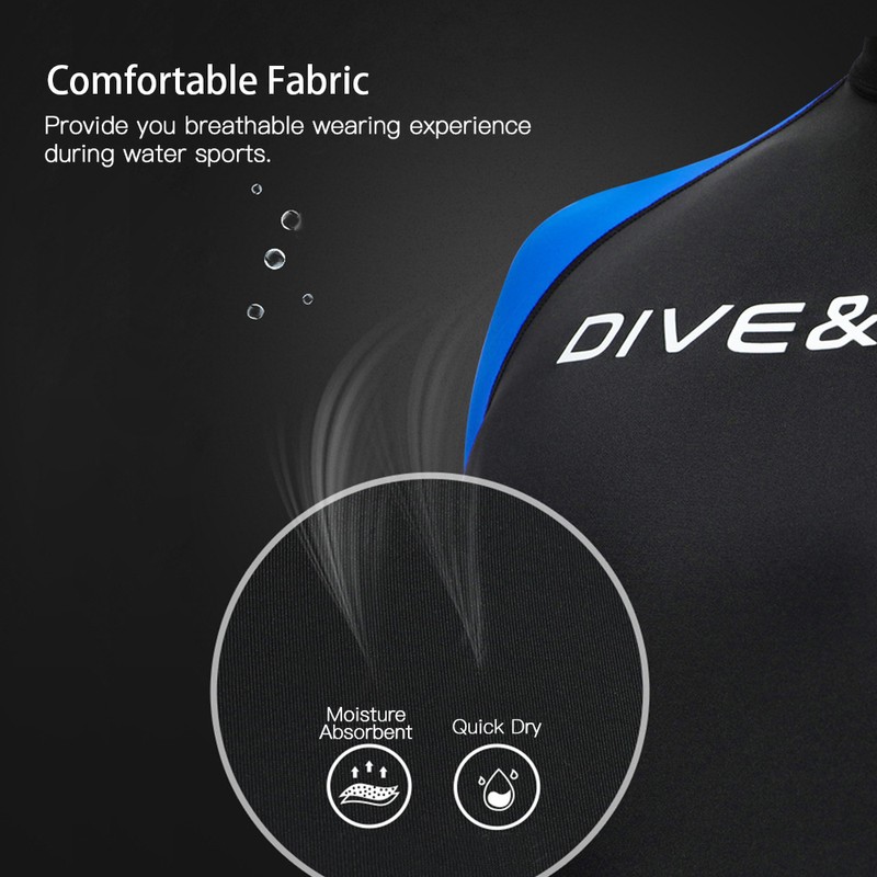 Men One Piece Swimsuit with Back Zipper Quick Dry Long