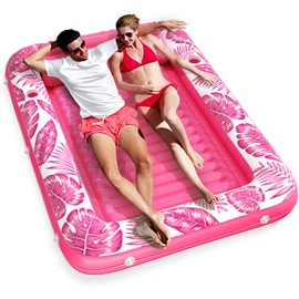 Inflatable Tanning Pool Lounger Float - Jasonwell 4 in 1 Sun Tan Tub Sunbathing Pool Lounge Raft Floatie Toys Water Filled Tanning Bed Mat Pad for Adult Blow Up Kiddie Pool Kids Ball Pit Pool (TR-XL)