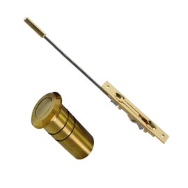 TOGU TOGU 10" Solid Stainless Steel Lever Extension Flush Bolt with Dust Proof Strike for Metal Doors,Flush Mount Extension Bolt for Home,Store,School,Office,Satin Gold Finish