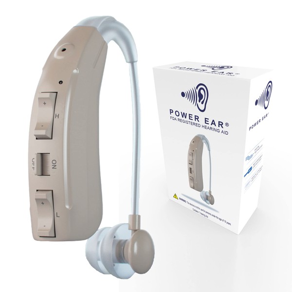 Power Ear Digital Hearing Aids by Cleanzone, Rechargeable Hearing Aid Patented Technology, Adjust High & Low Sounds, Hearing Aids for Seniors