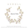 Asooll Flower Bride Wedding Headband Gold Leaf Bridal Hair Vine