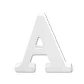 Bojueshaw White Wooden Letters,4 Inch Standing Alphabet,DIY Paintable Letters for Arts & Crafts,Home Decor, Weddings & Parties(Letter A)