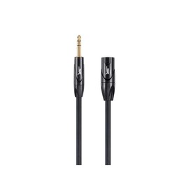 Monoprice 118813 3ft Stage Right XLR Male to 1/4" TRS Male 16AWG Cable (Gold Plated)