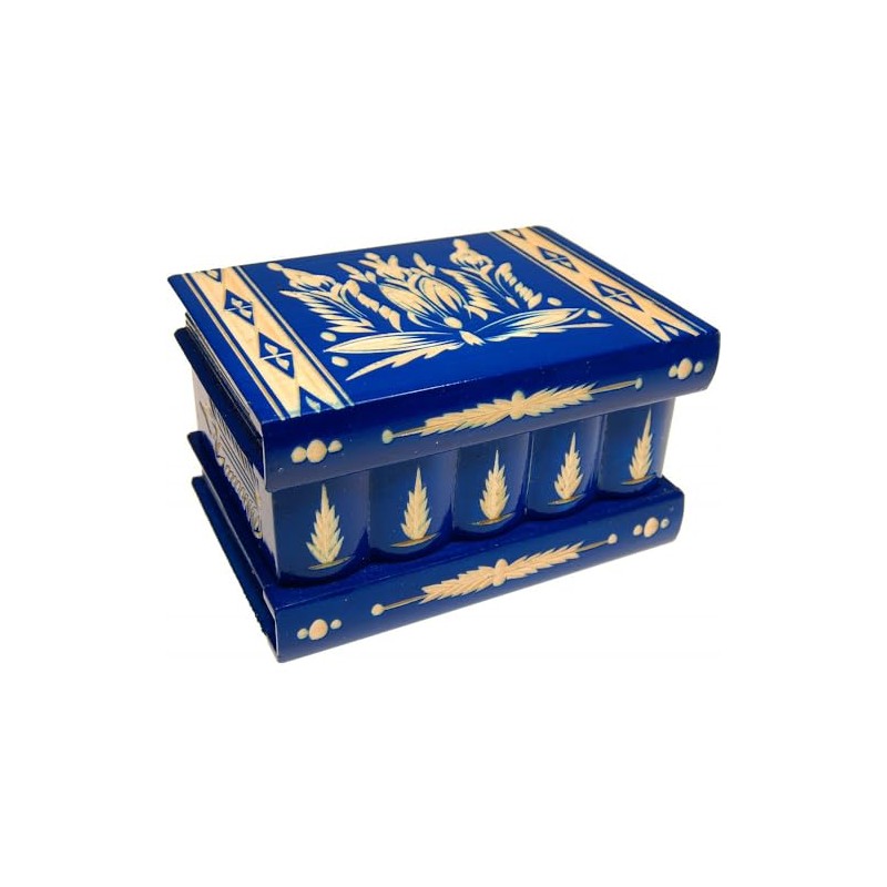 Romanian Puzzle Box - Large Blue