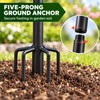89 Inch Bird Feeder Pole with Squirrel Baffle, Multi-Hook Hanger,
