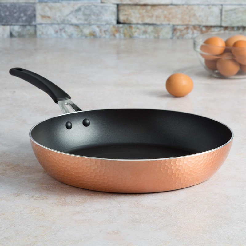 Ecolution Impressions Hammered Nonstick Frying Pan, Dishwasher Safe Cookware with